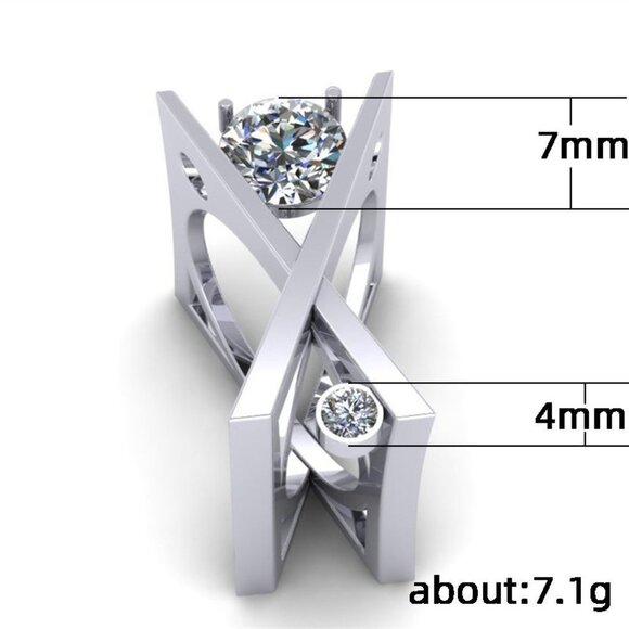 🔥Unique 925 Silver Plated X Overlapping Curious Ring, GPMB1427